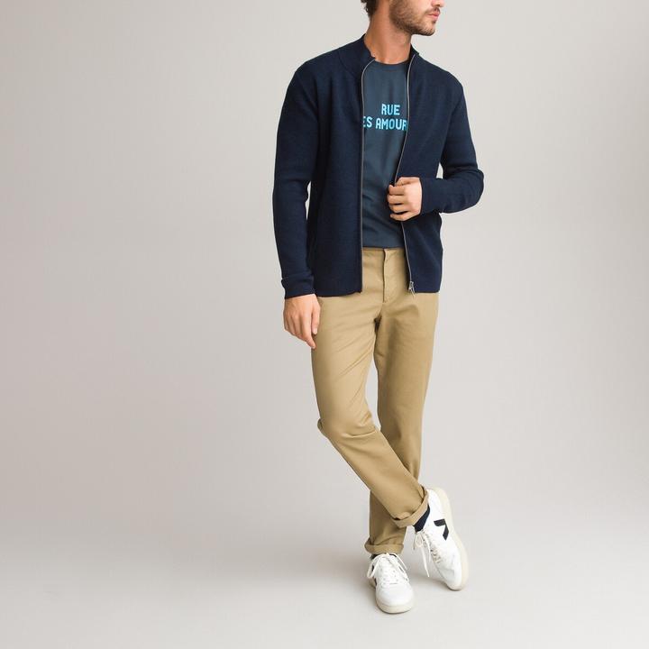 Image du produit La Redoute Collections Cardigan zippé Signature en laine mérinos (XXL)