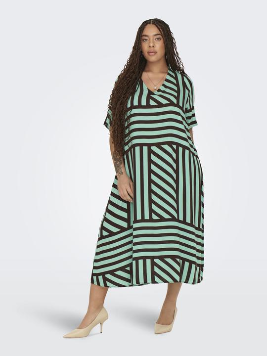 Produktbild Only Locker geschnitten V-Ausschnitt Midikleid Kleid (44)