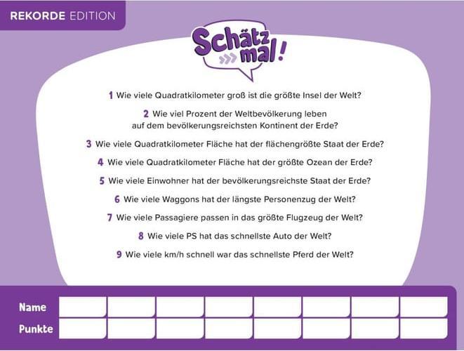 Immagine prodotto Schätz mal! Rekorde Edition (Tedesco)