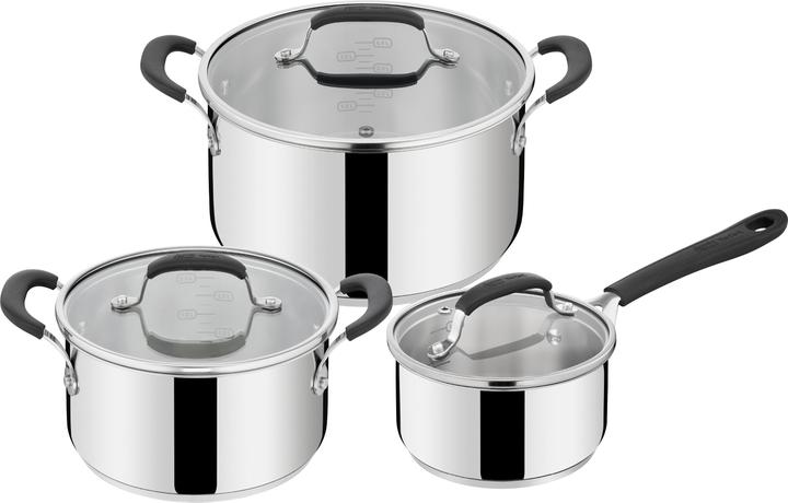 Produktbild Tefal Jamie Oliver by Home Cook Pannenset - 3-Delige - Kookset - RVS (24 cm, Kochtopf, Edelstahl)