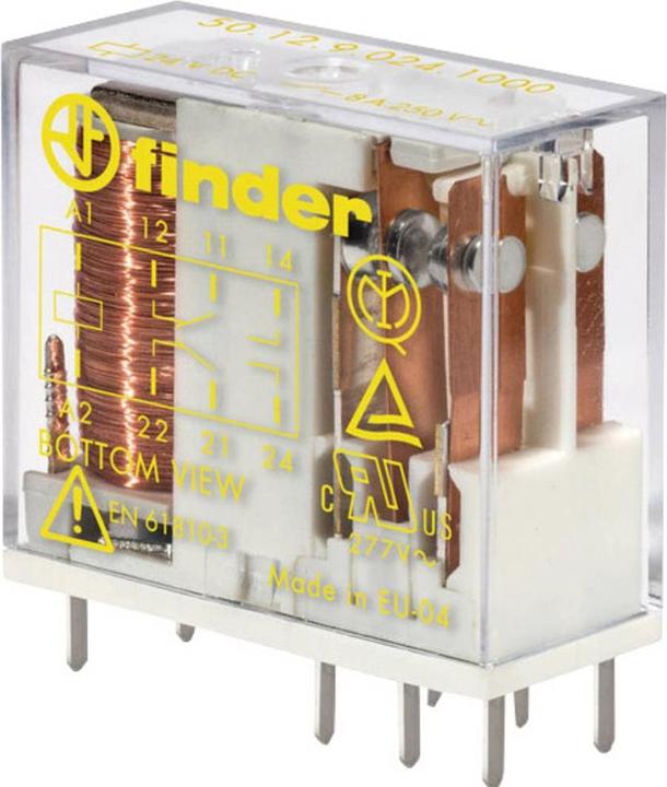 Immagine prodotto Finder Relè potenza PCB DPDT,bobina 8A 24V c.c.