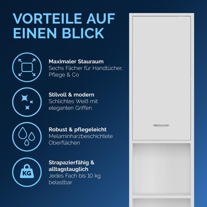 Produktbild Casaria Badezimmerschrank (30 x 30 x 180 cm)