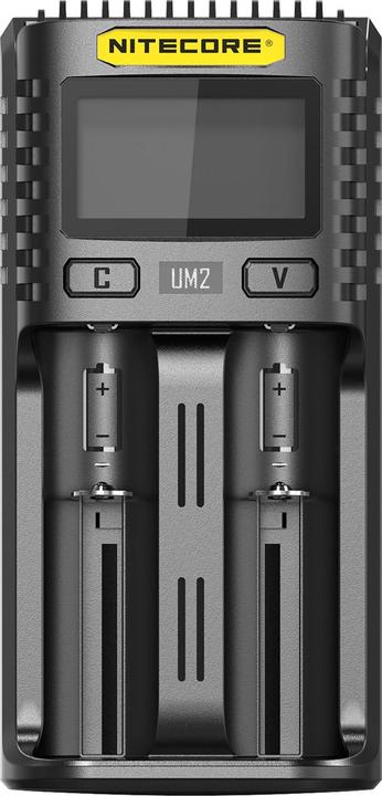 Immagine prodotto Nitecore Caricatore USB UM2 (1 pz., 14500, 16340, 18650, 26650, Caricabatterie senza batteria)