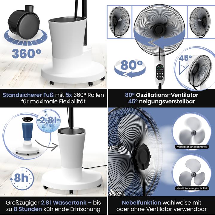 Immagine prodotto Eloneo Standventilator mit Luftbefeuchtung