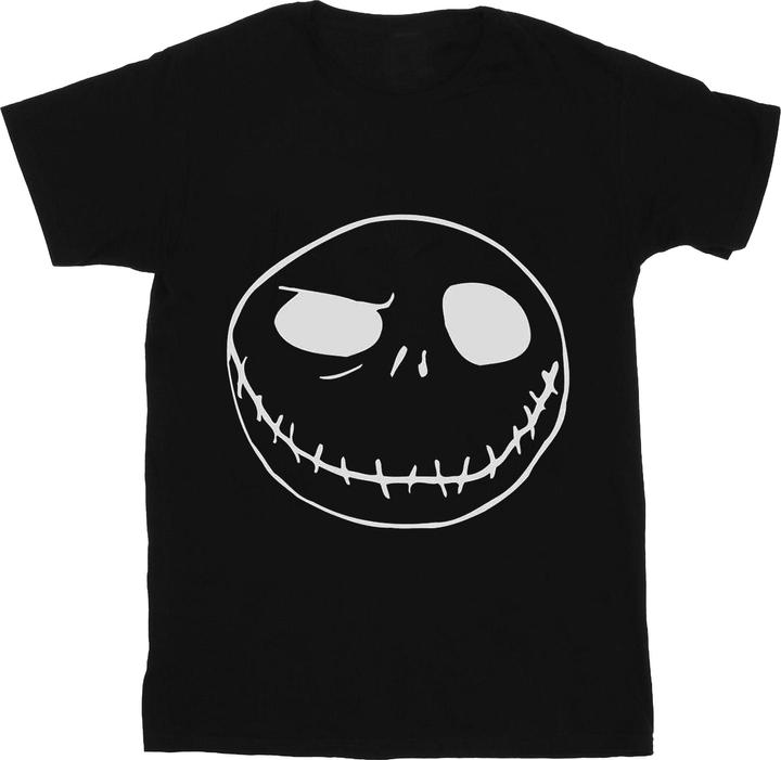 Actual product image Disney Womens/Ladies Nightmare Before Christmas Jack's Big Face Cotton Boyfriend T-Shirt (3XL)