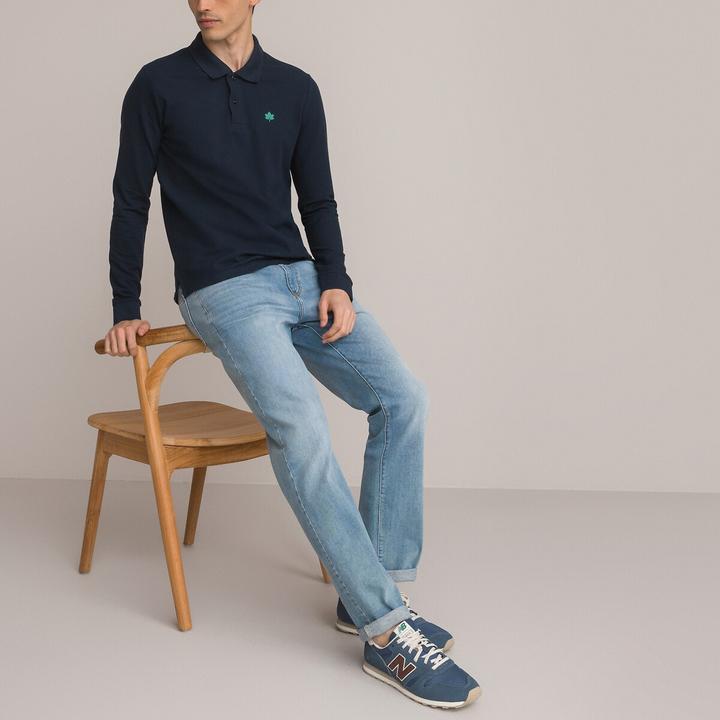 Actual product image La Redoute Collections Long sleeve polo shirt (M)
