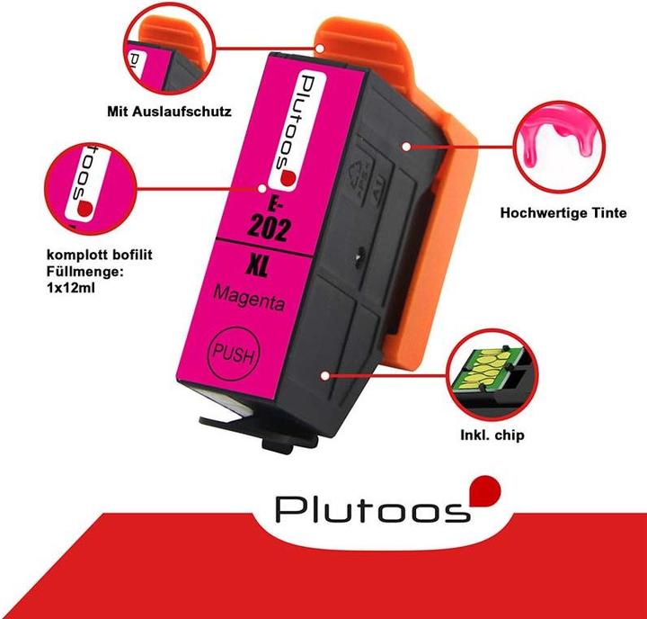 Image du produit Plutoos Epson 202XL Cartouche XXL compatible, magenta C13T02H34010