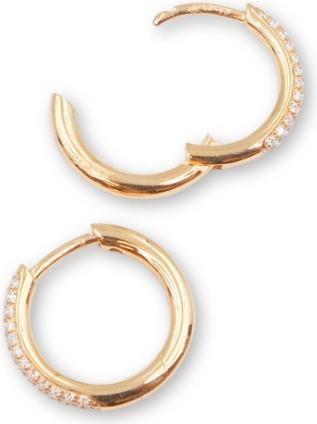 Actual product image Muau Creoles 750/18K rose gold, diamond 0.25ct. (750/18K pink gold)