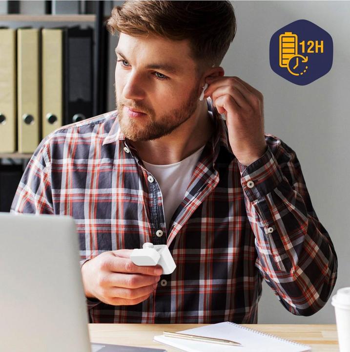 Produktbild Akashi Ecouteurs True Wireless Blancs (30 h, Kabellos)