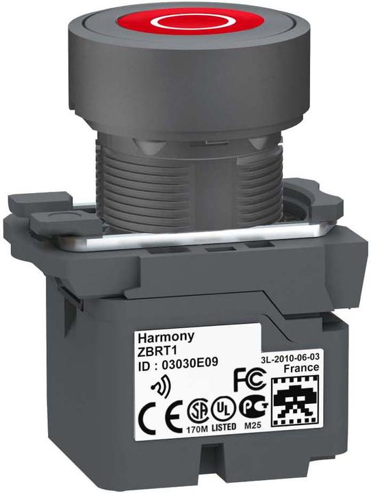 Image du produit Schneider Electric Tête d'émetteur ZB5R, inscription rouge "O