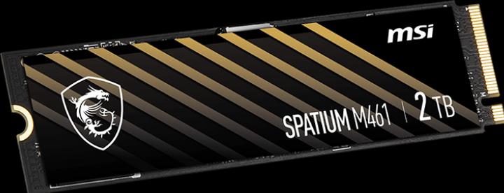 Productafbeelding MSI SSD 2TB M.2 Gen4 Spatium M461 PCIe 4.0 5000/4200 QLC (2000 GB, M.2 2280)
