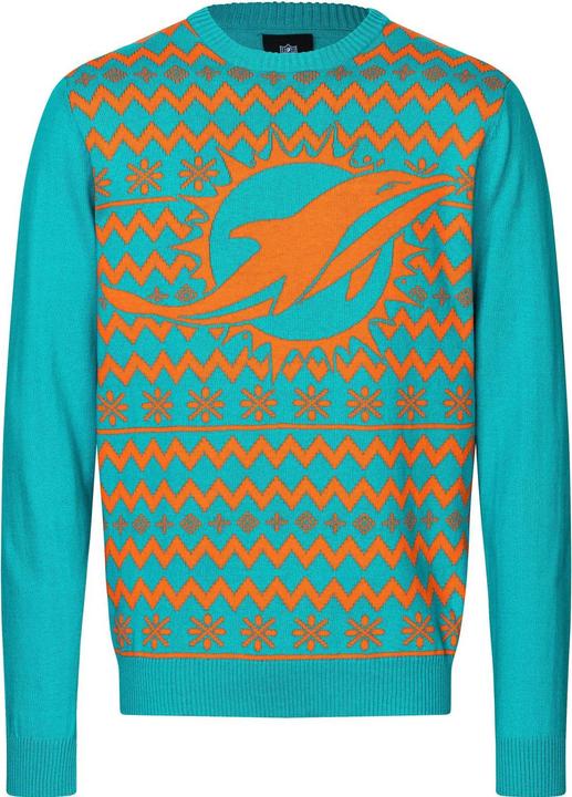 Produktbild Foco NFL Winter Sweater XMAS Strick Pullover Miami Dolphins - L (L)