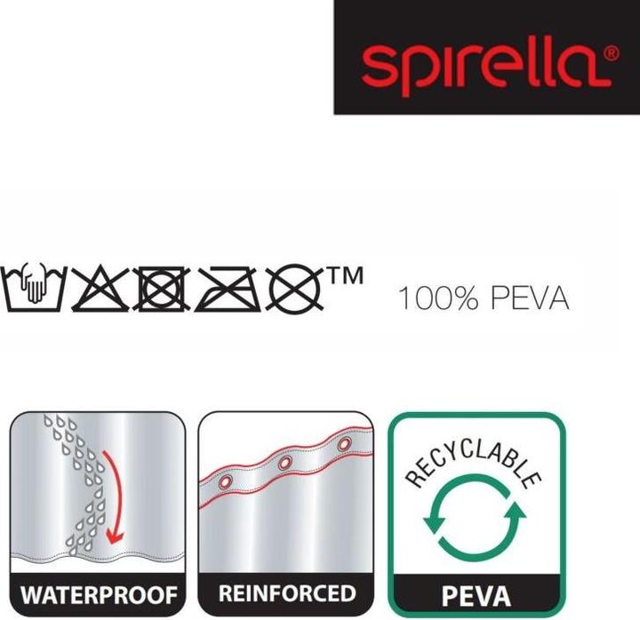 Actual product image spirella Transparent Clear (180 x 200 cm)
