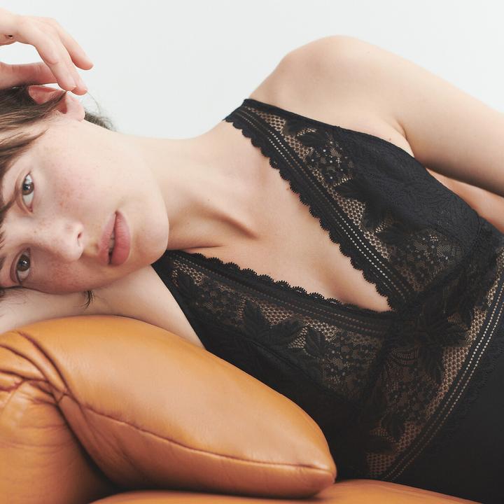 Actual product image La Redoute Collections Body JEANNE in lace and microfibre (L)