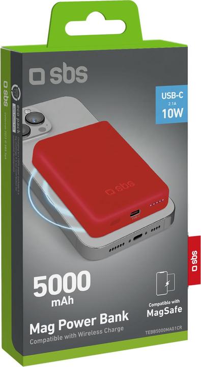 Actual product image SBS 5000 mAh wireless magnetic Power Bank (5000 mAh, 5 W)