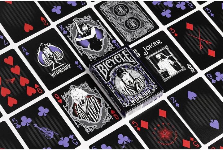 Actual product image Bicycle Wednesday Playing Cards (English, Italian, German, French)