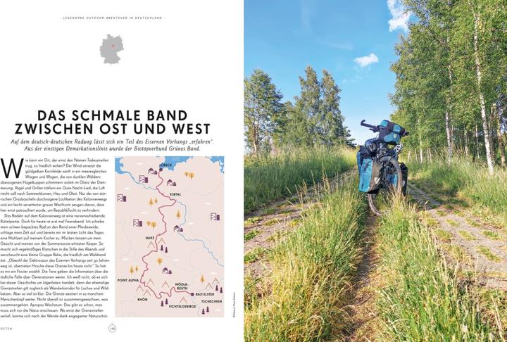 Actual product image Bildband Legendäre Outdoorabenteuer in Deutschland (German, Tanja Schuhbauer, Oliver Karaschewski, Tanja Weidner, Markus Kuhnhenne, Moritz Jacobi, Alexandra Lattek, Carlota Citoler, Erika Dürr, Aileen Tiedemann, Christian Haas, Aylin Krieger, Julia Reichardt, Franziska Consolati, 2023)