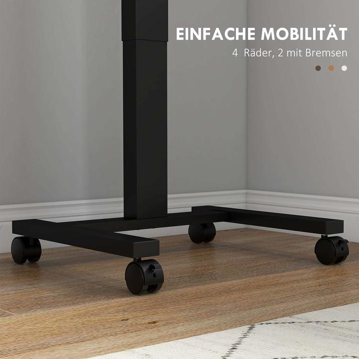 Image du produit Vinsetto Table à roulettes réglable en hauteur (48 x 65 x 108 cm)