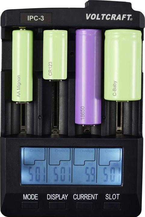 Image du produit Voltcraft Chargeur de piles rondes IPC-3 (1 pcs, 14500, 18650, CR123A, AA, Chargeurs sans batterie)
