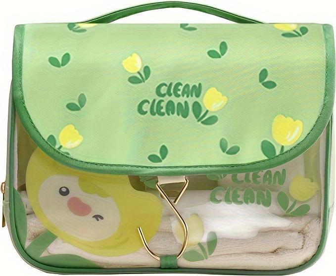 Only-Bags.Store Grosse wasserdichte Kulturtasche mit Griff - niedliches Cartoon-Design, geräumige Kosmetiktasche für