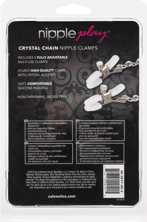 Image du produit CalExotics Pinces à tétons en chaîne en cristal