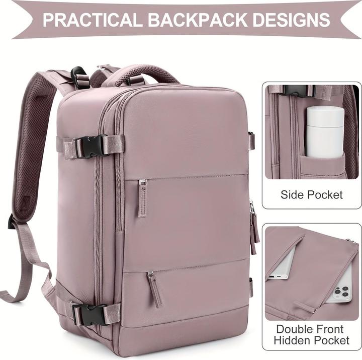 Image du produit Only-Bags.Store Sac à dos de voyage grand volume, sac à main unisexe à la mode avec ouverture à 180°, léger
