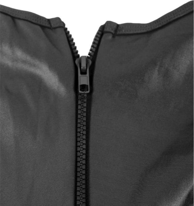 Productafbeelding Subblime Wetlook bodysuit met open cups en kraagje (S)