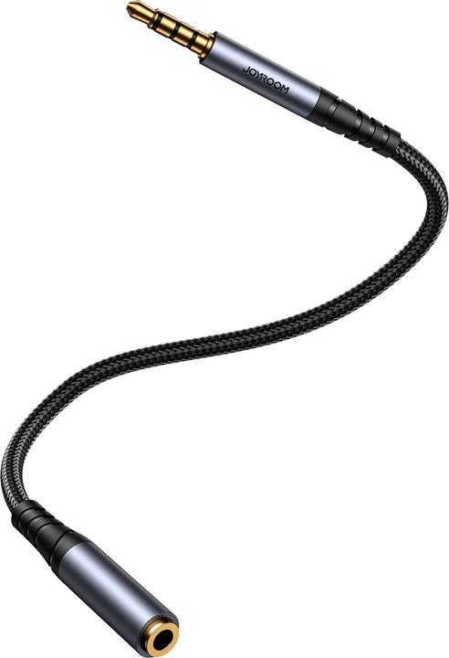 Produktbild Joyroom Stereo-Audiokabel AUX 3,5 mm Miniklinke (männlich) – Miniklinke (weiblich) 1,2 m schwarz (SY (1.20 m, Verlängerung)