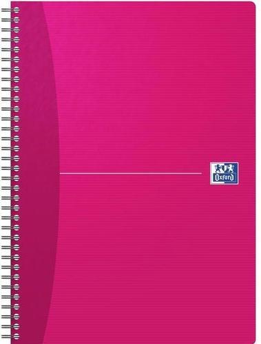 Actual product image Oxford Essentials A4 Soft Card Twin-wire Notebook 5mm Squares 180 Pages Assorted Colours SCRIBZEE Compatibl (A4, Checked)