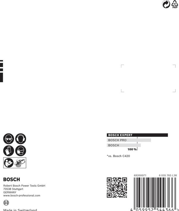 Actual product image Bosch Professional Zubehör Expert C470 Sandpaper multi-hole for random orbital sander, 125 mm, G 240, 5-pcs. (P240)