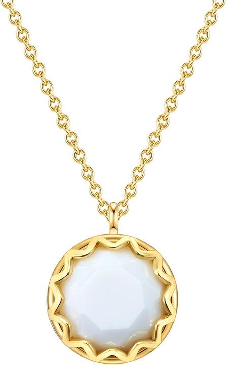 Actual product image Glanzstücke München Ladies Sterling Silver Agate Yellow Gold 42.0 cm Base Chain + 7.0 cm Extension - 28673 (Sterling Silver, 42 - 49 cm)