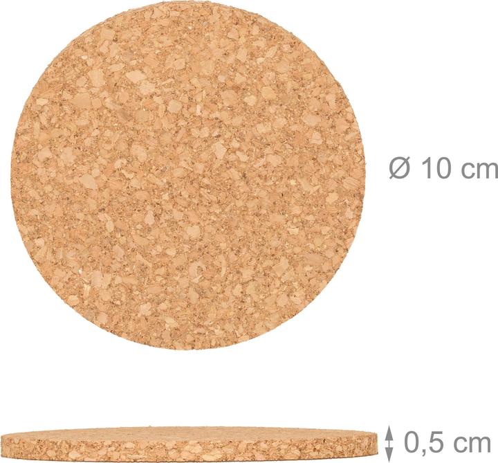 Produktbild Relaxdays 16x Korkuntersetzer (16 x, Glasuntersetzer)