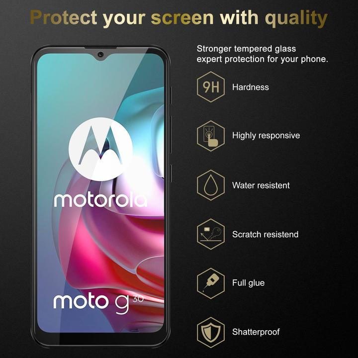 Image du produit Cadorabo Verre de protection d'écran (3 pièce(s), Motorola Moto G30, Motorola Moto G10)