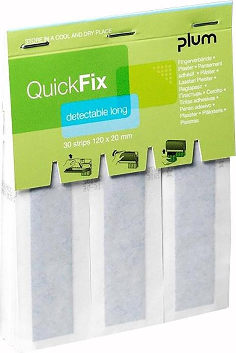 Plum Fingerverbände QuickFix Detectable Long, Nachfüllpack f. Spender, m. Metallfläche, 30 Stück (30 x)