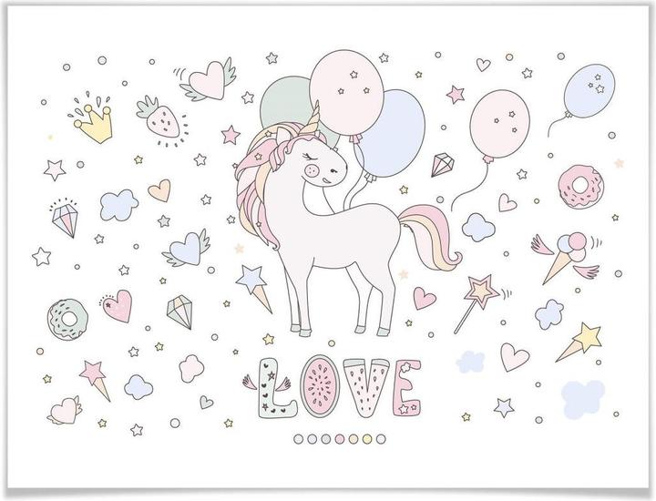 Produktbild Trenddeko Kvilis - Unicorn Love - Einhorn Ballon-Fete (60 x 50 cm)