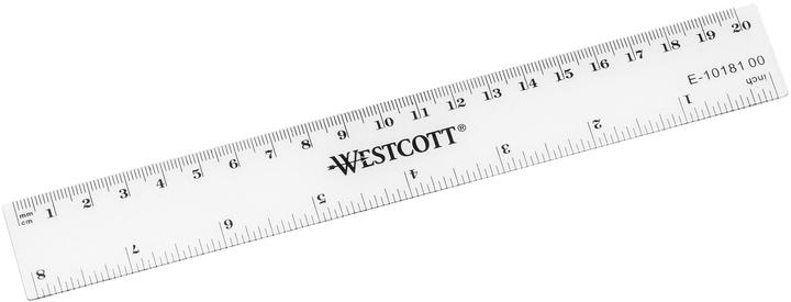 Produktbild Westcott Kunststofflineal 20cm (200 mm)