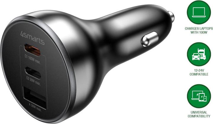Image du produit 4smarts Chargeur allume-cigare VoltRoad Ultimate 160W noir