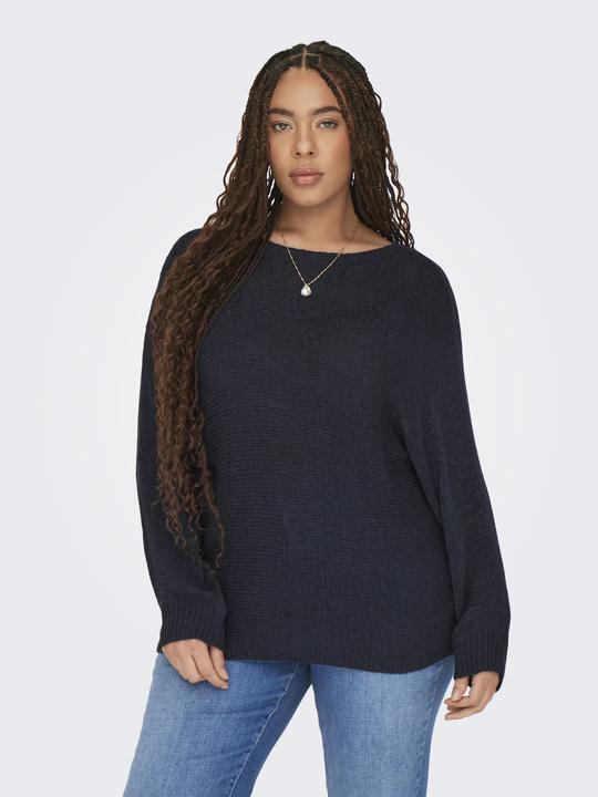 Actual product image Only Knit Fit Round Neck Plus Ribbed Cuffs Pullover Knitted Jumper (S)