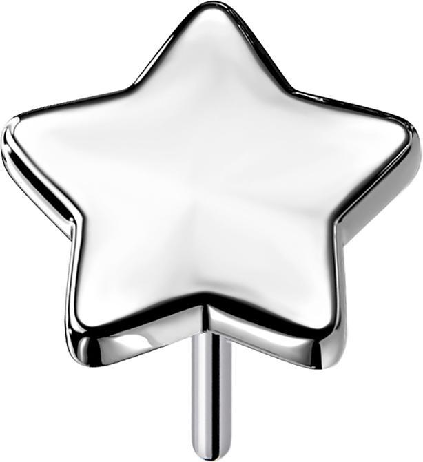 Produktbild Star Piercing Threadless Stern silber (ohne Messing, Titan G23)