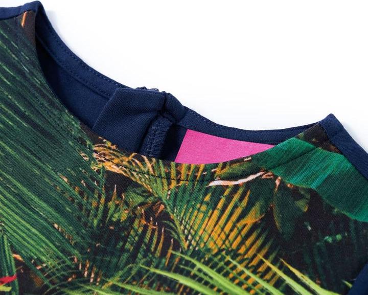 Produktbild VidaXL Kinderkleid mit Langen Ärmeln Marineblau 116,Material der (116)