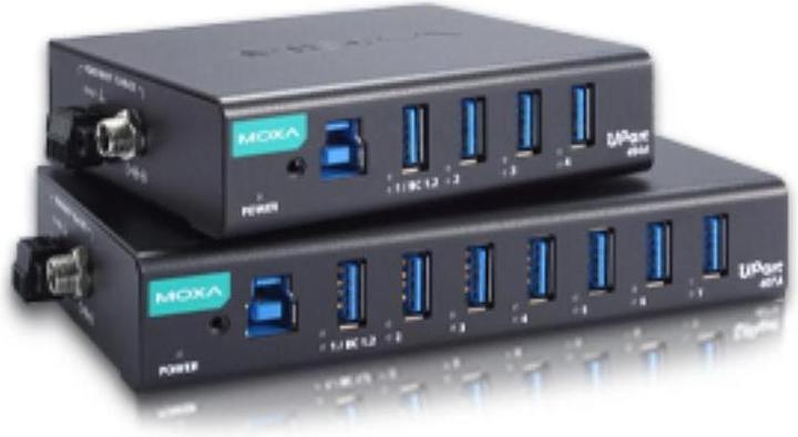 Image du produit Moxa UPORT 407-T W/O ADAPTER - Hub USB industriel avec 7 ports, sans adaptateur, -40 à 85 °C (7 Ports)