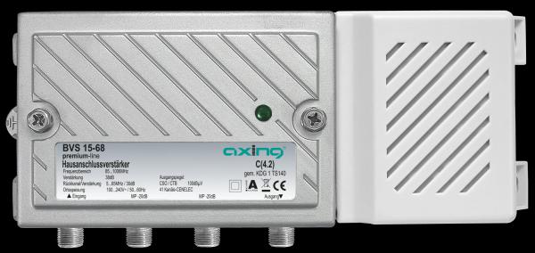 Actual product image Axing House connection amplifier BVS 15-68 with return channel 38dB 1006 Mhz (Original remote control)