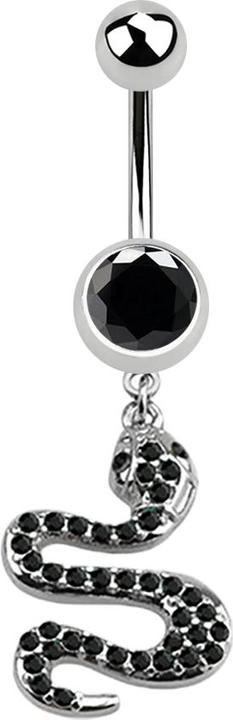 Immagine prodotto Star Piercing Banana in argento con ciondolo a forma di serpente nero (Acciaio chirurgico 316L, senza ottone)