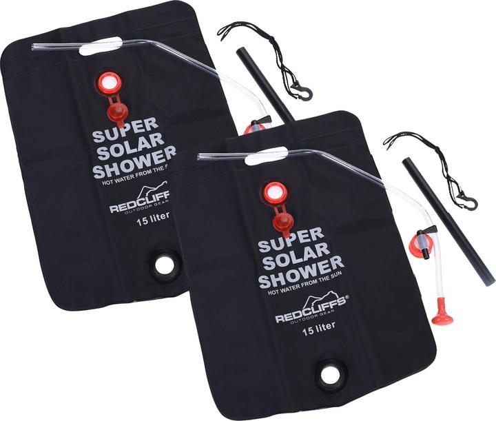 Redcliffs 2er-Set Camping-Dusche, 15 Liter
