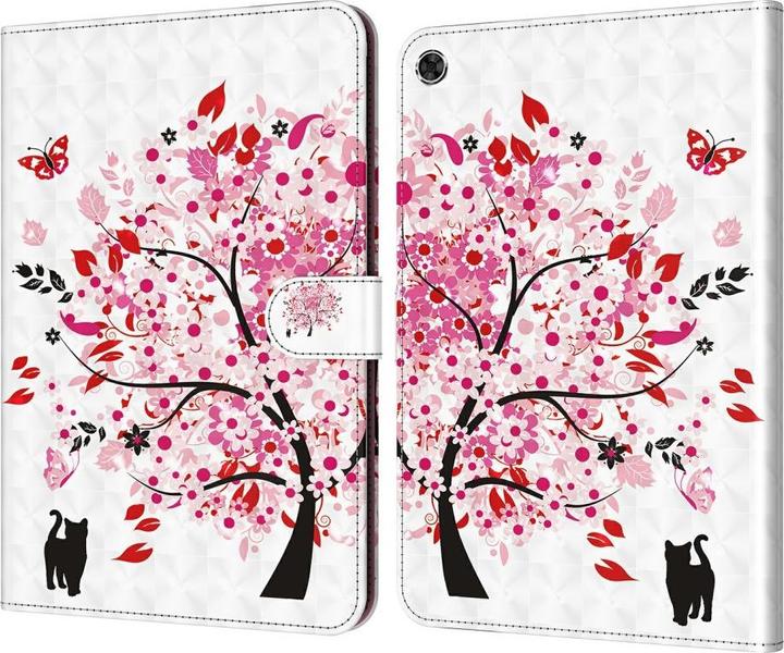 Cover-Discount Galaxy Tab A8 10.5 - Etui Glitzer Effekt Baum rosa (Galaxy Tab A8)