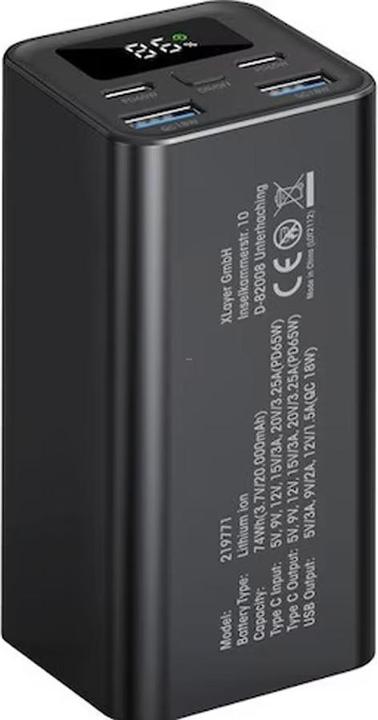 Productafbeelding Xlayer Krachtcentrale (20000 mAh, 65 W, 74 Wh)