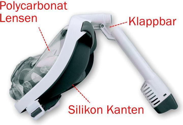 Immagine prodotto Hermex Maschera Snorkel Maschera integrale Maschera subacquea Occhiali da nuoto