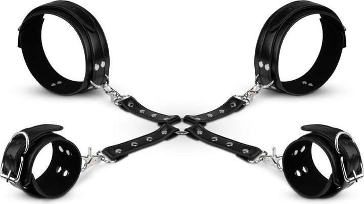 Actual product image Bedroom Fantasies Cuffs & Hogtie Set - Black