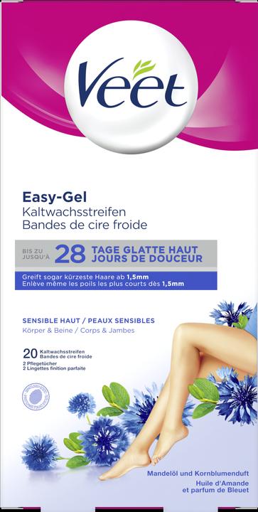 Veet Kaltwachsstreifen sensible Haut Pure für Beine & Körper (446.50 ml, 20 x, 76 g)