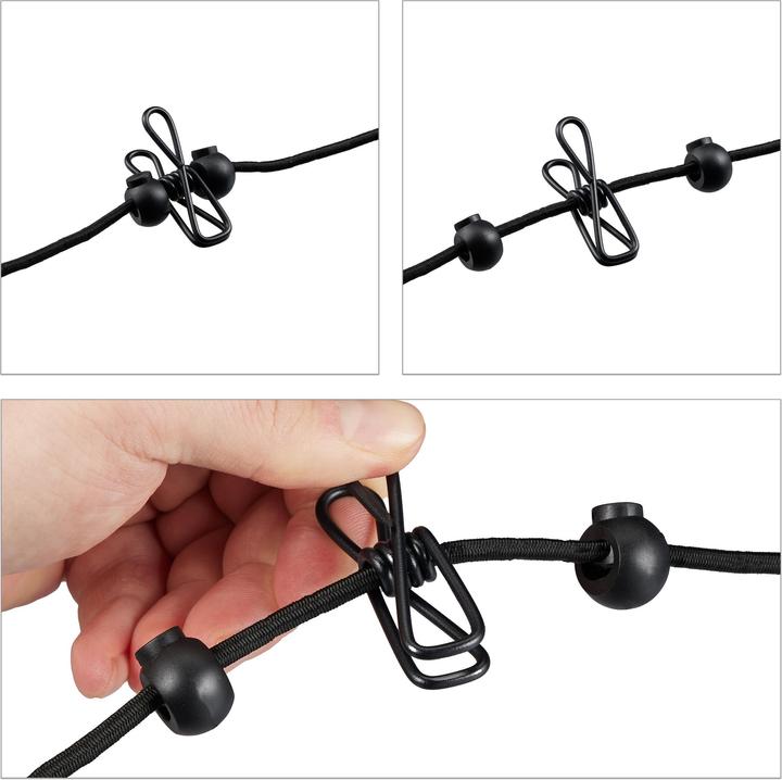 Actual product image Relaxdays 3x travel clothesline (3.60 m)